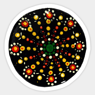 Dot Mandala - Painted by hand_Hand drawn Sticker